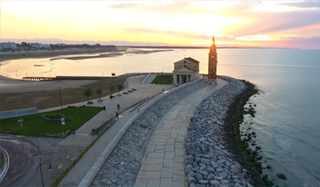 Sunrise on the Levante beach of Caorle